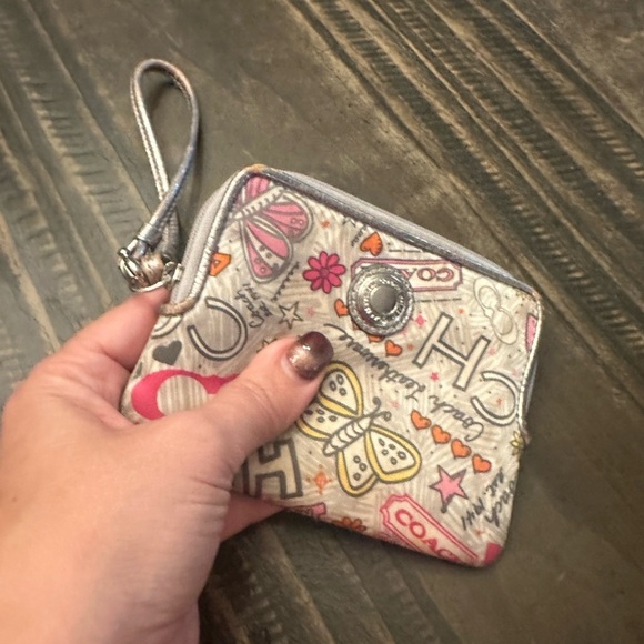 Coach Colorful Graphic Wristlet - Picture 2 of 5